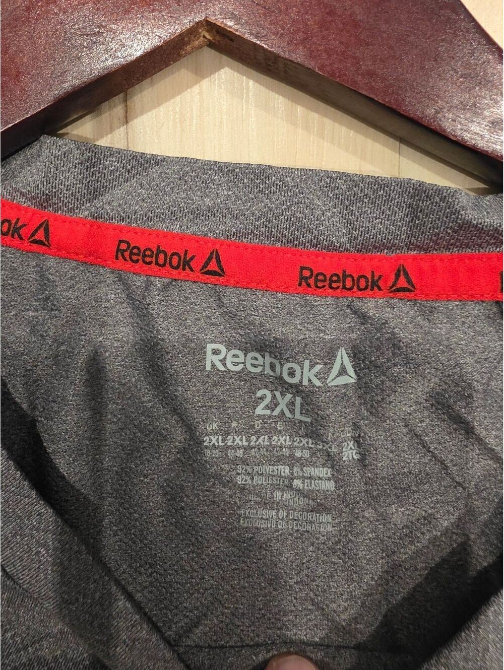 Reebok Men's 2XL Gray Performance T-Shirt - Picture 3 of 6